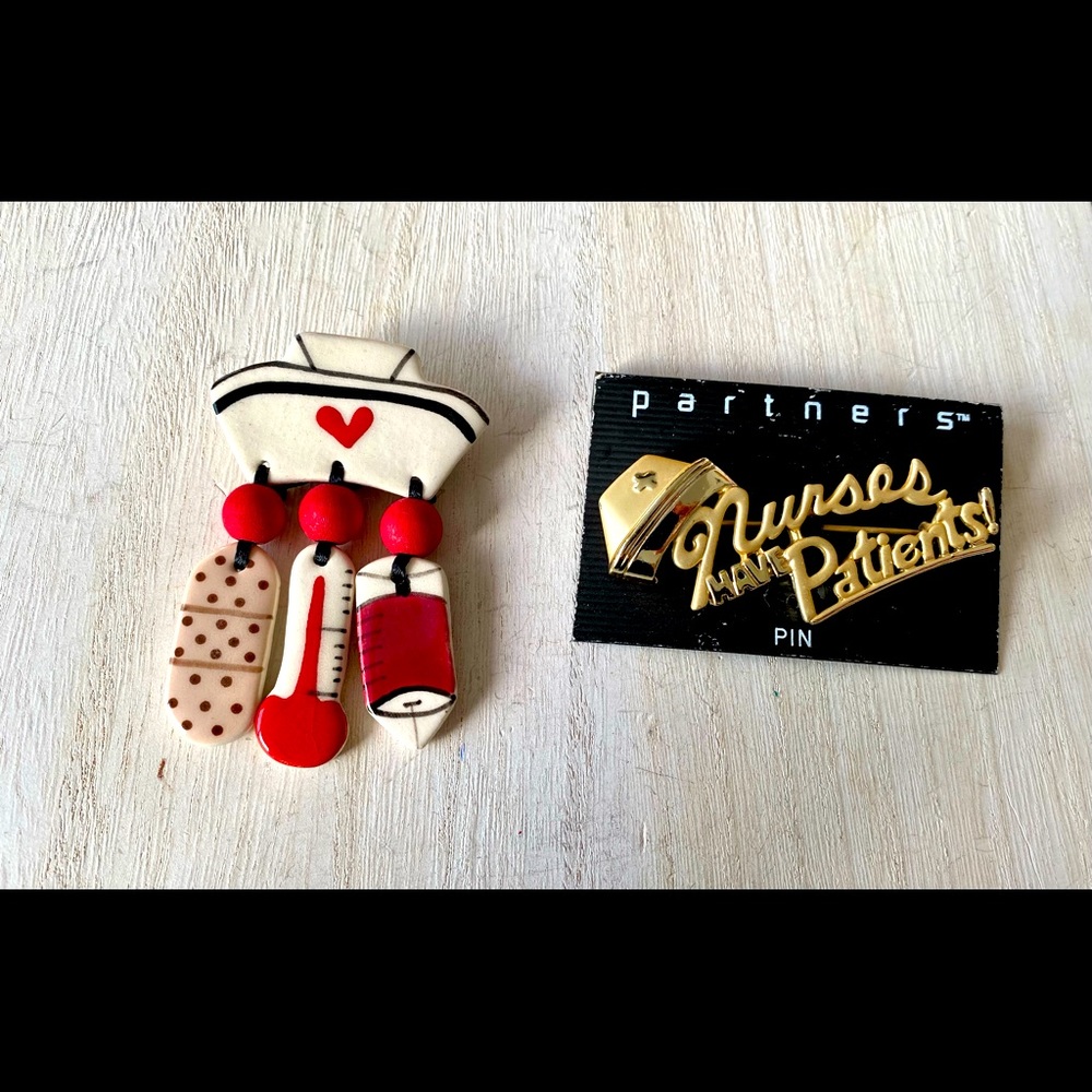 Set of Two Nurses Pins